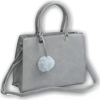 Kabelka Dámská šedá elegantní kabelka Pelletteria Beta do ruky i na rameno N1424