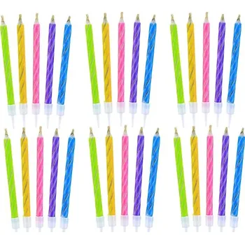 GODAN Magické nesfoukatelné svíčky mix 5 barev, 6 cm, 30 ks