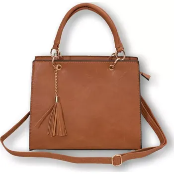 Kabelka Dámská hnědá elegantní kabelka Massimo do ruky i na rameno N1435
