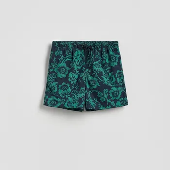 Dámské kraťasy Reserved - Vzorované plážové šortky - tmavomodrá - 139CT-59X - 139CT-59X-M