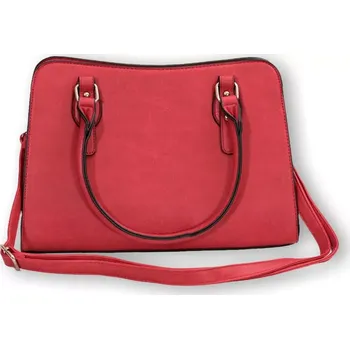 Kabelka Dámská červená elegantní kabelka David Moda do ruky i na rameno N1414