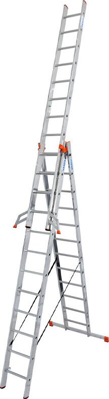 Hliníkový žebřík třídílný Monto-Profi 3x12 příček