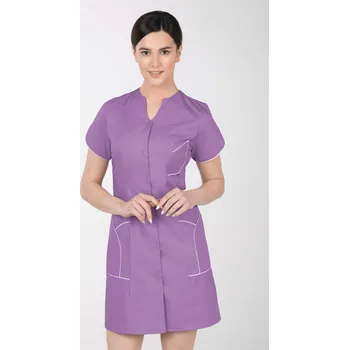 Zdravotnický oděv Dámské zdravotnické šaty na druky M-310C, fialová (Zdravotnické oblečení)