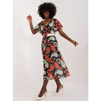 Dámské šaty DHJ SK 17258 šaty.01 černá a červená jedna velikost