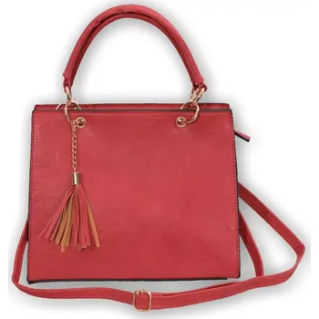 Kabelka Dámská červená elegantní kabelka Massimo do ruky i na rameno N1434