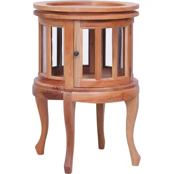 Toaletní stolek Nábytek XL Vitrínová skříňka přírodní 50 x 50 x 76 cm masivní mahagon 283844