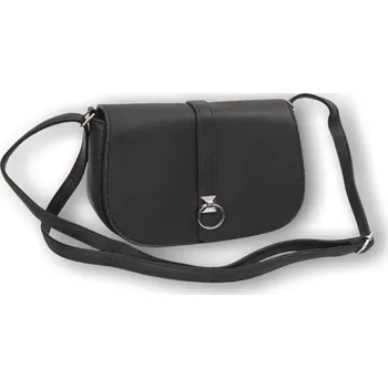 Kabelka Dámská malá černá kabelka s klopou David Moda crossbody i na rameno T1497