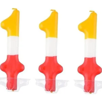 Dortová svíčka ARPEX Svíčka barevná číslo 1, 3 ks