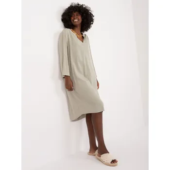 Dámské šaty Šaty D73761M30430A khaki S