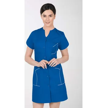Zdravotnický oděv Dámské zdravotnické šaty na druky M-310C, modrá (Zdravotnické oblečení)