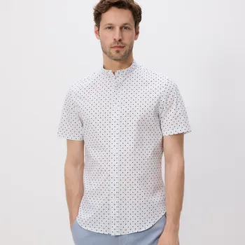 Pánská košile Reserved - Košile slim fit se stojáčkem - bleděmodrá - 173DV-05P - 173DV-05P-L