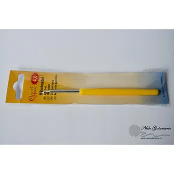 Nástroj na niť a příze Háček pletací s plastovou ručkou 4 mm