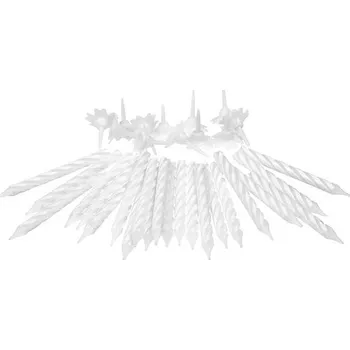 Dortová svíčka ARPEX Narozeninové svíčky bílé 6 cm, 72 ks