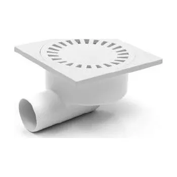 kanalizace Podlahová vpusť DN 50/95 P boční 50mm bílá, přítok 55 l/min
