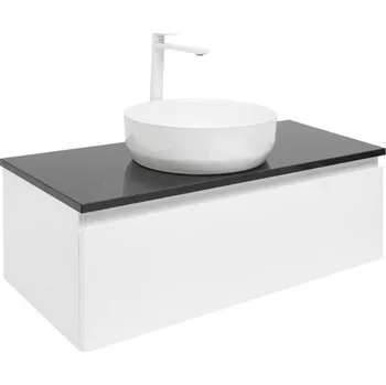 Koupelnový nábytek SAT Koupelnová skříňka s krycí deskou SAT B-WAY 99x30x45 cm bílá lesk BWAY100WTKUB BWAY100WTKUB