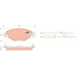 Sada brzdových destiček, kotoučová brzda TRW GDB1448