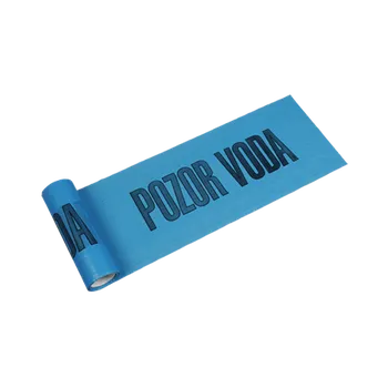 Výstražná páska Den Braven Výstražná fólie 22 cm x 2 m Pozor voda/modrá