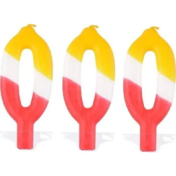 Dortová svíčka ARPEX Svíčka barevná číslo 0, 3 ks