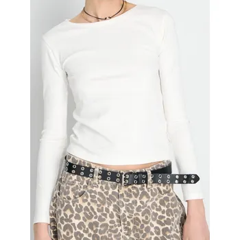Sinsay - Tričko s dlouhými rukávy - krémová - 469EU-01X - 469EU-01X-XL
