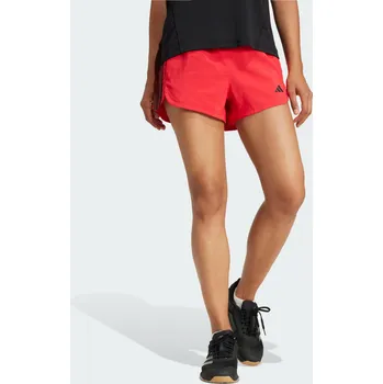 Dámské kraťasy ADIDAS Šortky Pacer Training 3-Stripes Woven High-Rise S BÍLÁ|ČERVENÁ