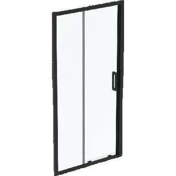 Sprchové dveře Ideal Standard Connect 2 - Posuvné sprchové dveře, dvoudílné, 100 cm, černá/čiré sklo K9273V3