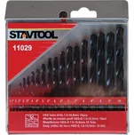 STAVTOOL Sada vrtáků do kovu černé HSS-R | 1-10 mm 19 dílů, PVC obal -: -