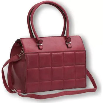 Kabelka Dámská červená kabelka David Moda do ruky i na rameno N1419