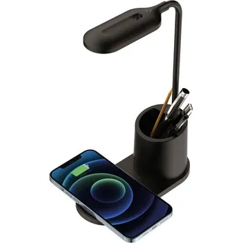 Lampička Platinet PDL1930B stolní LED lampa 3W stmívatelná, bezdrátové nabíjení, černá