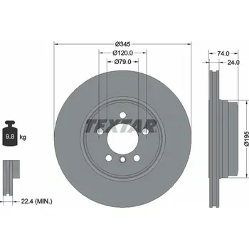 Brzdový kotouč Brzdový kotouč TEXTAR 92155005