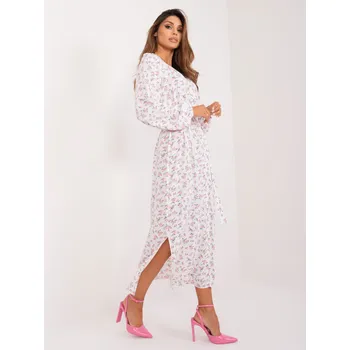 Dámské šaty LK SK 509318 šaty.74 bílá a růžová L/XL