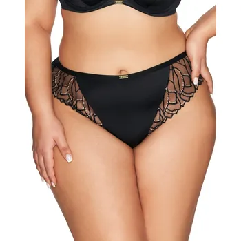 Kalhotky Černé kalhotky Ava 2114 s krajkovými vsadkami S-3XL Velikost: S