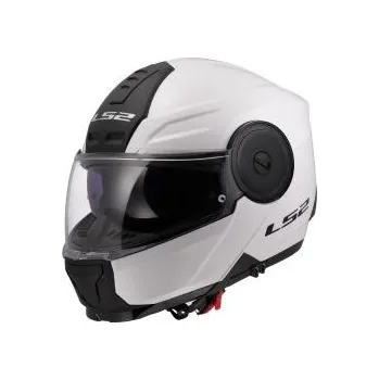 Helma na motorku Výklopná moto přilba LS2 FF902 Scope II Solid Gloss White - - Výběr variant -