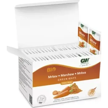 Green Ways BIO sušený prášek mrkev 200 g (100% odšťavněná a následně šetrně vysušená šťáva z mrkve bez obsahu hrubé vlákniny)