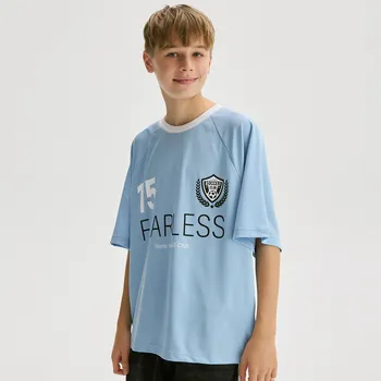 Reserved - Rychleschnoucí tričko s potiskem - světle modrá - 076FH-50X - 076FH-50X-146