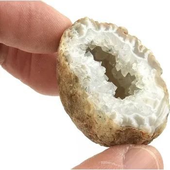 Přírodní kámen Geoda peříčkový achát z Brazílie 39g