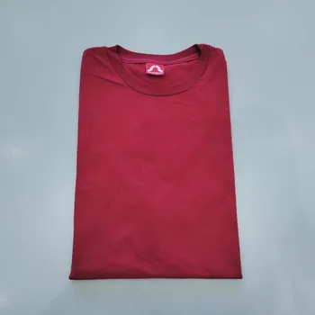 Pánské tričko Klasické bavlněné tričko krátký rukáv vlastní výroby - vín.červené Velikost: XL