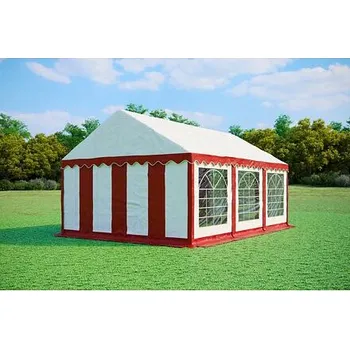 Zahradní stan Párty stan 4x6m - PVC Premium Ohnivzdorný barva Červeno-bílá