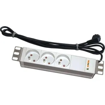 Serverovna CONTEG Panel napájecí do 10" racku, 3x230V, 1U