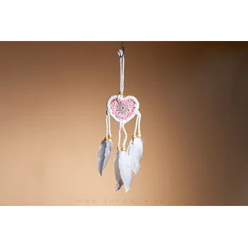 Lapač snů Lapač Snů Srdce 7 cm – Řůžový