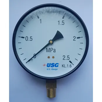 Manometr standardní pr. 150mm, spodní přípoj M20x1,5, rozsah 0-2,5 MPa
