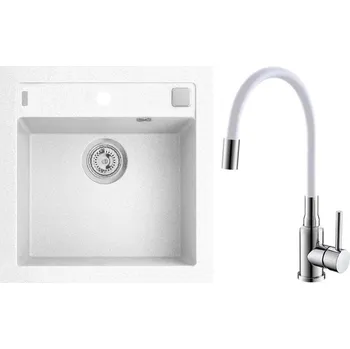 Set Alveus (dřez Formic 20 White 11 + baterie Mintas Bílá/Chrom) SETA25185