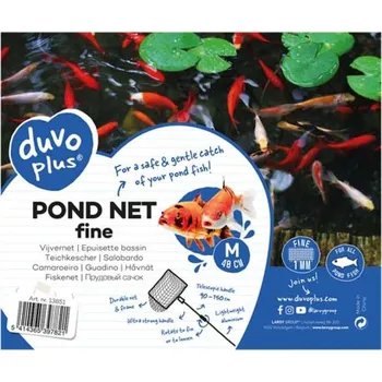 Podběrák Duvo+ Síťka na jezírkové ryby s teleskopickou rukojetí- řídká 40x35cm (90-150c