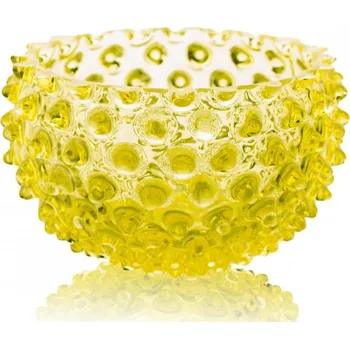 Miska, Jílek Glassworks, HOBNAIL, Citrín, 11,5 cm