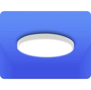 LED panel LED SVÍTIDLO 18W, 1830LM, IP44, KULATÉ, BÍLÝ RÁM Studená bílá