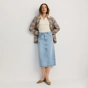 Dámská sukně Reserved - Džínová midi sukně - modrá - 7800B-05J - 7800B-05J-XS