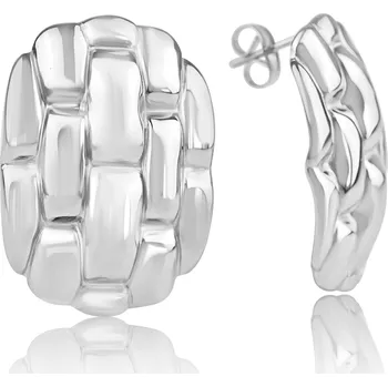 Náušnice Ocelové náušnice s pletením - Meucci DE587