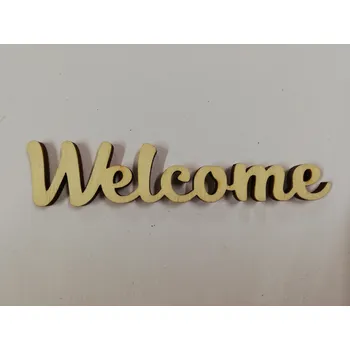 Vánoce Dřevěný výřez nápis WELCOME
