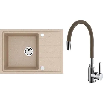 Set Alveus (dřez Intermezzo 40 Beige 55 + baterie Mintas Béžová/Chrom) SETA25239