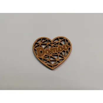 Vánoční dekorace Dřevěný výřez srdce domov