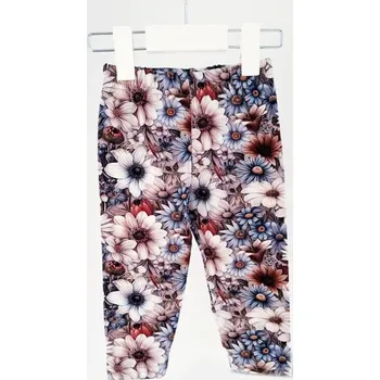 3/4 Legíny Lily Grey květy - 116